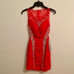 Never Worn Jovani Red Cocktail Dress